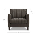 Fauteuil d'appoint en cuir pleine fleur, garnissage plumes, mousse à mémoire de forme, ressorts de soutien, assise de luxe