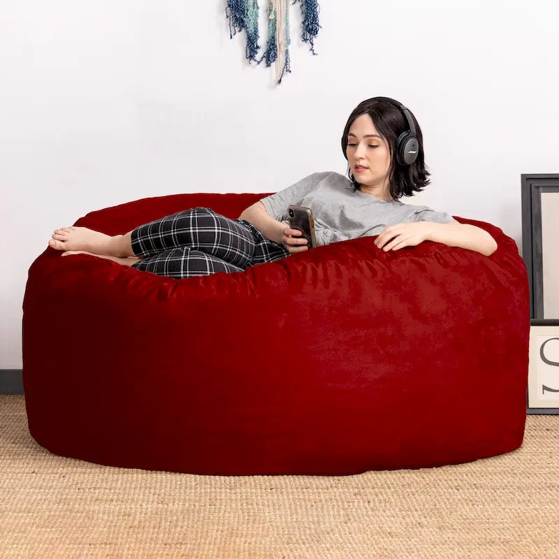 Pouf géant de 1,5 m de long, très grand, pour adultes et enfants