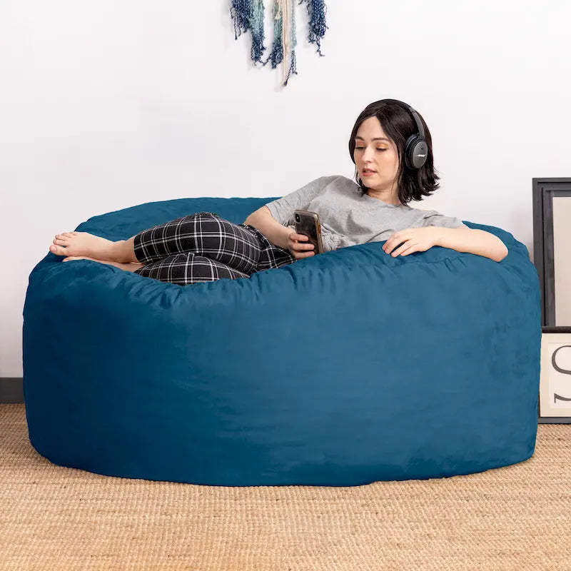 Pouf géant de 1,5 m de long, très grand, pour adultes et enfants