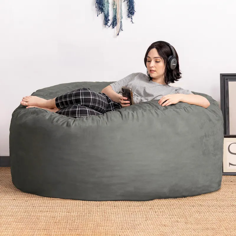Pouf géant de 1,5 m de long, très grand, pour adultes et enfants