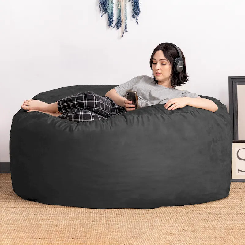 Pouf géant de 1,5 m de long, très grand, pour adultes et enfants
