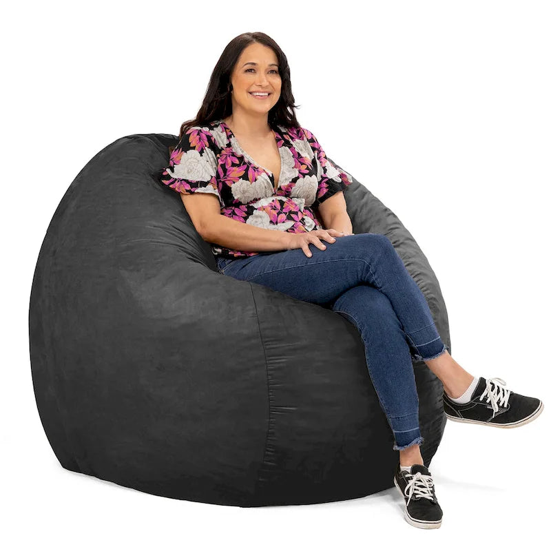 Pouf géant de 1,5 m de long, très grand, pour adultes et enfants
