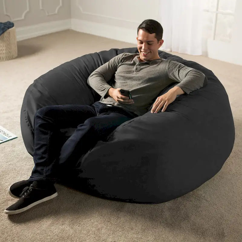 Pouf géant de 1,5 m de long, très grand, pour adultes et enfants
