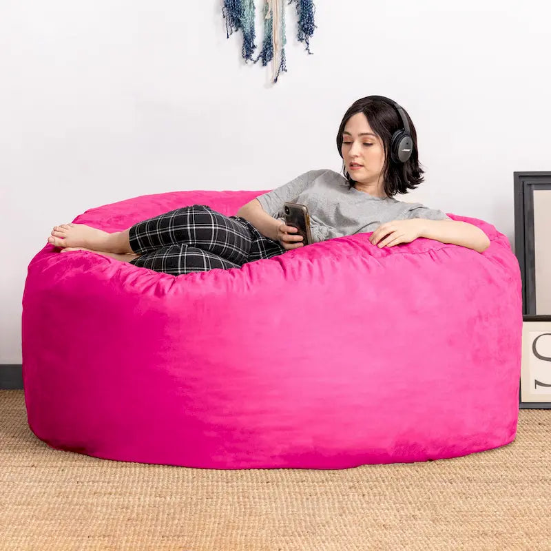 Pouf géant de 1,5 m de long, très grand, pour adultes et enfants