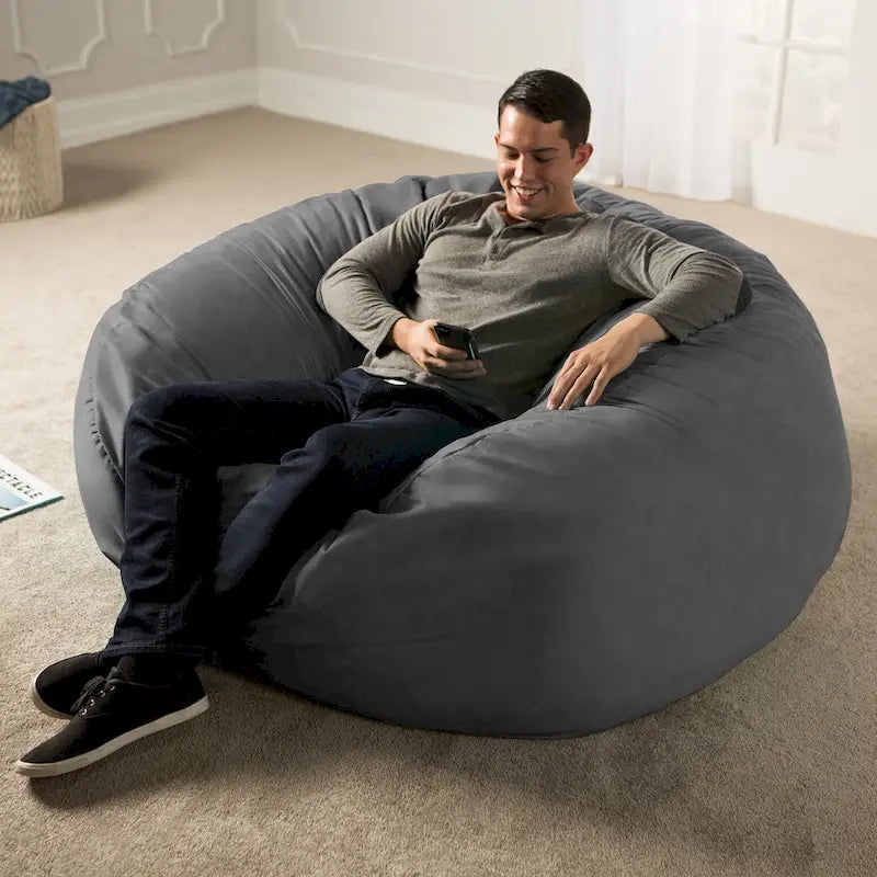 Pouf géant de 1,5 m de long, très grand, pour adultes et enfants