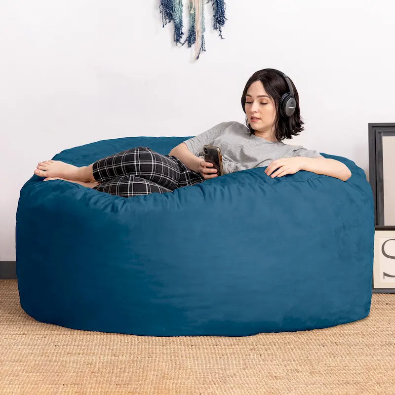 Pouf géant de 1,5 m de long, très grand, pour adultes et enfants