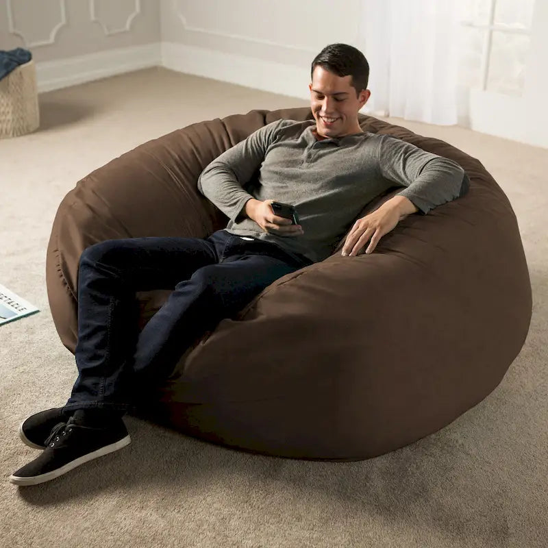 Pouf géant de 1,5 m de long, très grand, pour adultes et enfants