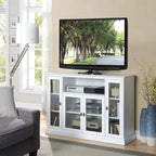 Meuble TV haut de 60 pouces avec 9 étagères et armoires de rangement, meuble de divertissement
