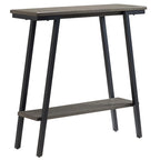 Table console de hall en bois et métal mélangés, base dorée, finition satinée blanche, style mission
