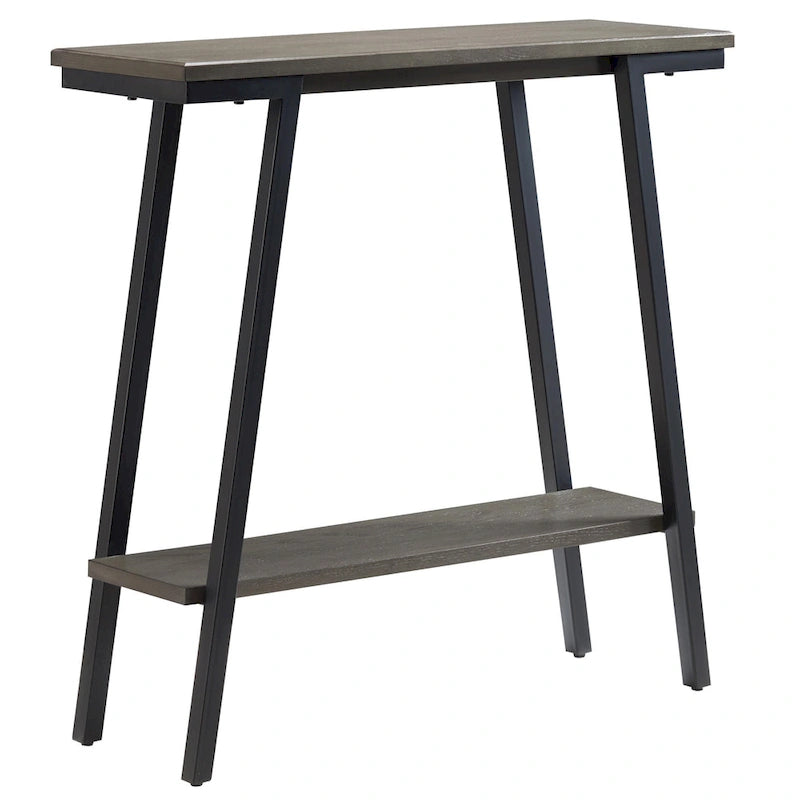 Table console de hall en bois et métal mélangés, base dorée, finition satinée blanche, style mission