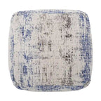 Pouf/Ottoman Cube en Tissu Bohème Tissé Main Repose-Pieds Style Bohème pour Salon