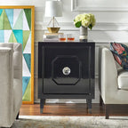Meuble d'appoint Glam Porte à motifs Bouton en acrylique surdimensionné 3 options de finition Accent