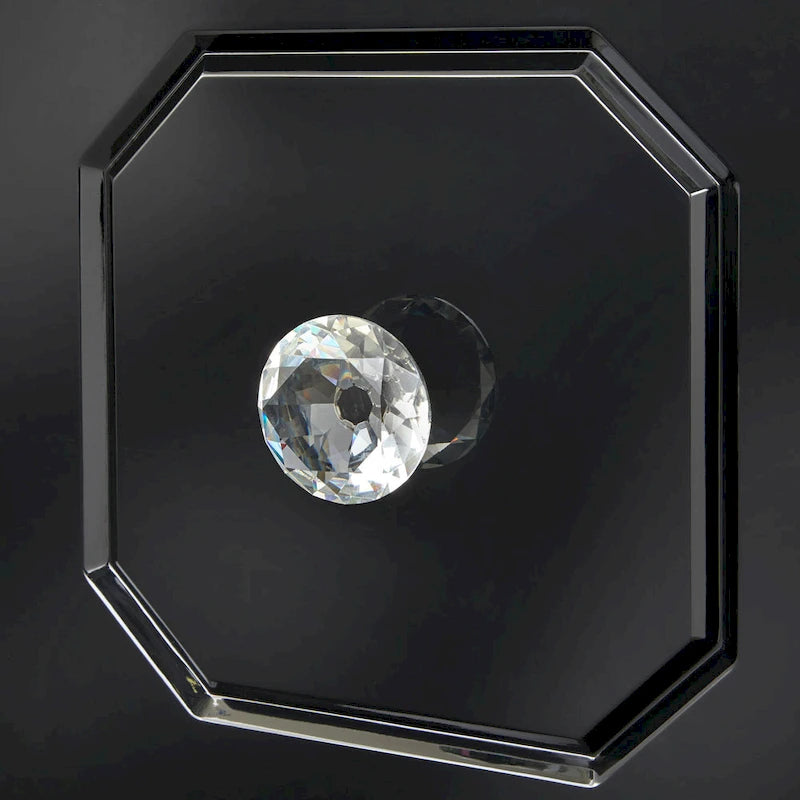 Meuble d'appoint Glam Porte à motifs Bouton en acrylique surdimensionné 3 options de finition Accent