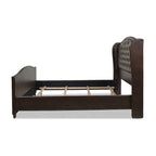 Lit à panneaux de style Ferme Moderne avec Tête de lit Rembourrée, Meuble de Chambre Chic