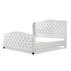 Lit à panneaux de style Ferme Moderne avec Tête de lit Rembourrée, Meuble de Chambre Chic