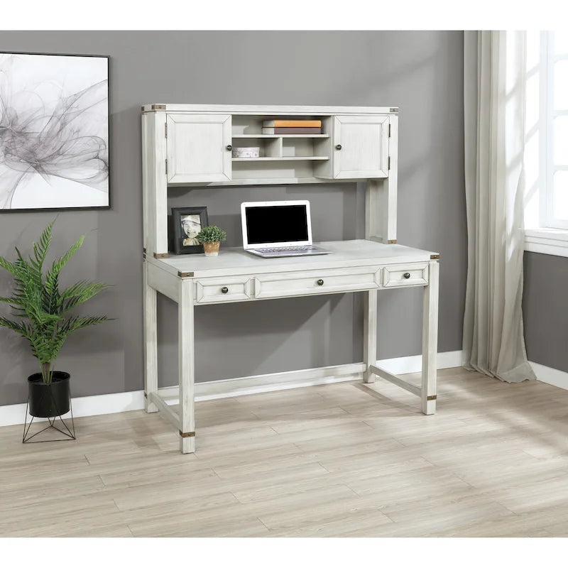 Meuble de rangement et bureau imitation bois avec 3 tiroirs Étagères ouvertes Rangement dissimulé Bureau à domicile 122x61x145 cm