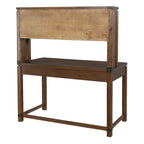 Meuble de rangement et bureau imitation bois avec 3 tiroirs Étagères ouvertes Rangement dissimulé Bureau à domicile 122x61x145 cm