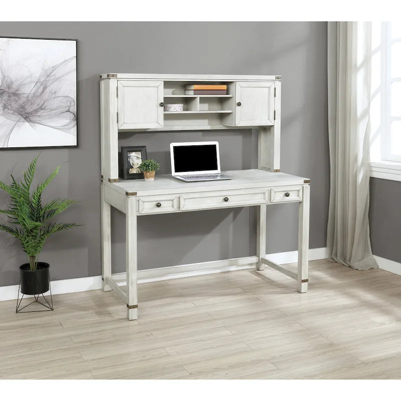 Meuble de rangement et bureau imitation bois avec 3 tiroirs Étagères ouvertes Rangement dissimulé Bureau à domicile 122x61x145 cm