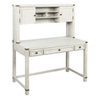 Meuble de rangement et bureau imitation bois avec 3 tiroirs Étagères ouvertes Rangement dissimulé Bureau à domicile 122x61x145 cm