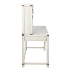 Meuble de rangement et bureau imitation bois avec 3 tiroirs Étagères ouvertes Rangement dissimulé Bureau à domicile 122x61x145 cm