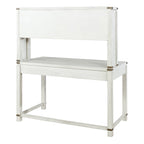 Meuble de rangement et bureau imitation bois avec 3 tiroirs Étagères ouvertes Rangement dissimulé Bureau à domicile 122x61x145 cm