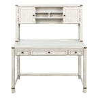 Meuble de rangement et bureau imitation bois avec 3 tiroirs Étagères ouvertes Rangement dissimulé Bureau à domicile 122x61x145 cm