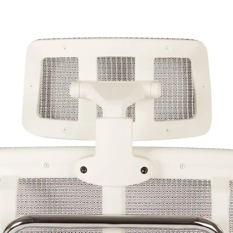 Chaise de bureau de direction en maille verticale respirante blanche, ergonomique à dossier haut