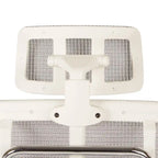 Chaise de bureau de direction en maille verticale respirante blanche, ergonomique à dossier haut