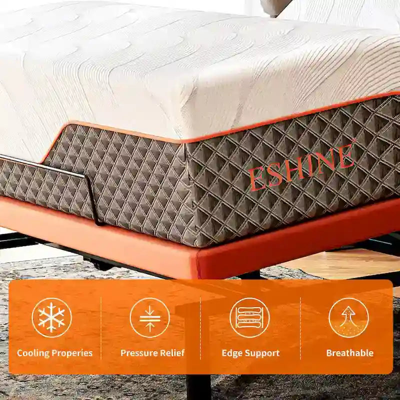 Cadre de lit réglable avec matelas hybride à mémoire de forme 3000 Series de 30 cm
