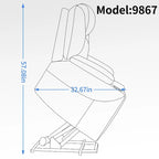 Fauteuil inclinable releveur Chenille Capacité 350 lb Massage 8 points Soutien lombaire