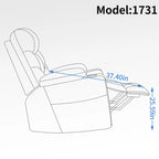 Fauteuil inclinable releveur Chenille Capacité 350 lb Massage 8 points Soutien lombaire