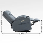 Fauteuil inclinable releveur Chenille Capacité 350 lb Massage 8 points Soutien lombaire