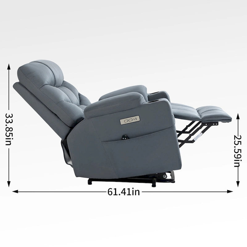 Fauteuil inclinable releveur Chenille Capacité 350 lb Massage 8 points Soutien lombaire