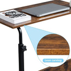 Table d'appoint en aggloméré et acier à hauteur réglable avec déflecteur