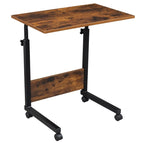 Table d'appoint en aggloméré et acier à hauteur réglable avec déflecteur