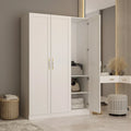 Grande armoire-penderie avec tringle et étagères, grand meuble de rangement de chambre.