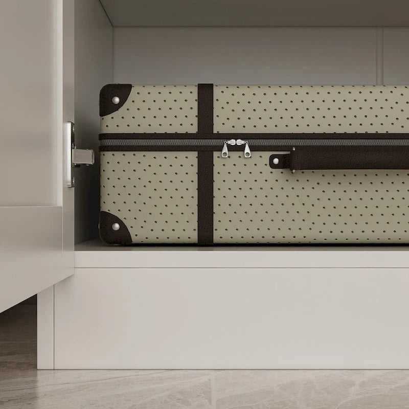 Grande armoire-penderie avec tringle et étagères, grand meuble de rangement de chambre.