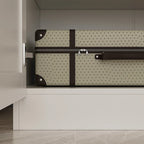Grande armoire-penderie avec tringle et étagères, grand meuble de rangement de chambre.