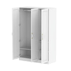 Grande armoire-penderie avec tringle et étagères, grand meuble de rangement de chambre.