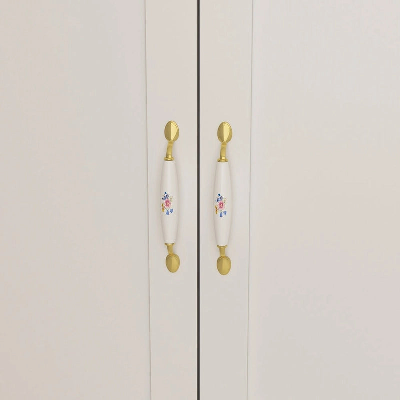 Grande armoire-penderie avec tringle et étagères, grand meuble de rangement de chambre.