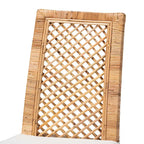 Lot de 2 chaises de salle à manger Bohème en rotin marron naturel – Style Bohème Moderne