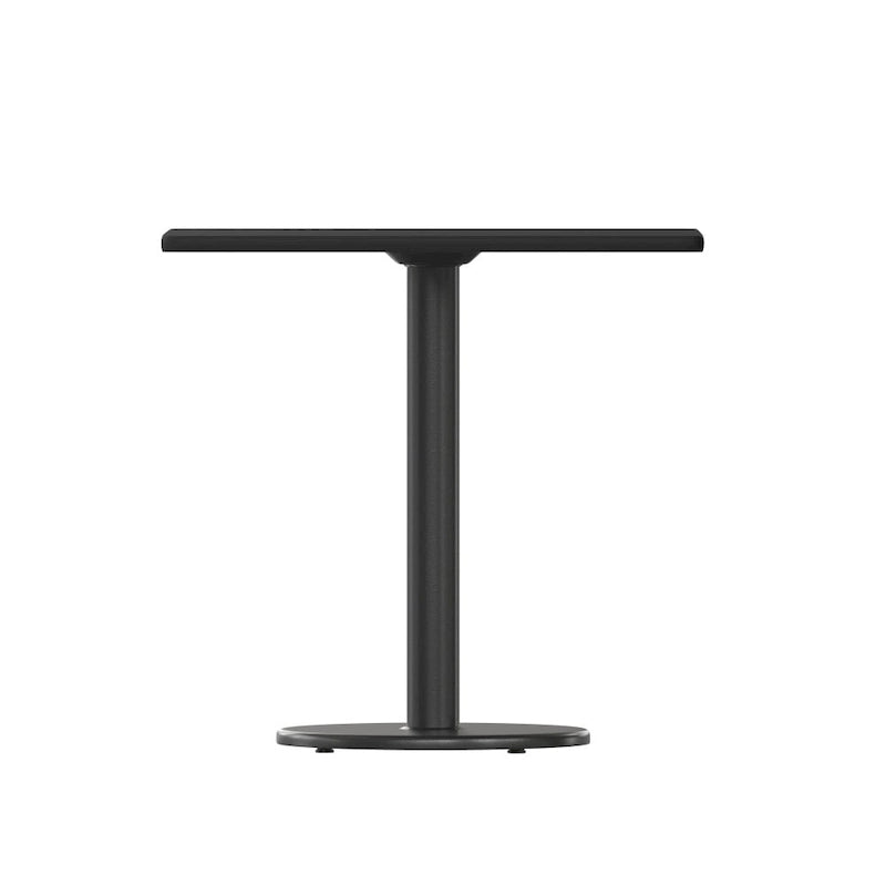 Plateau de table stratifié carré de 30 po avec base ronde de 18 po à hauteur de table - 30W x 30D x 31.125H - 30W x 30D x 31.125H