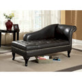 Chaise longue de rangement capitonnée moderne en bois massif avec siège d'appoint rembourré
