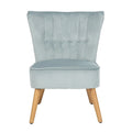 Fauteuil d'appoint du milieu du siècle, revêtement en velours, pieds en bois rétro, siège de salon