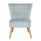 Fauteuil d'appoint du milieu du siècle, revêtement en velours, pieds en bois rétro, siège de salon