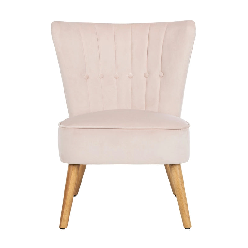 Fauteuil d'appoint du milieu du siècle, revêtement en velours, pieds en bois rétro, siège de salon