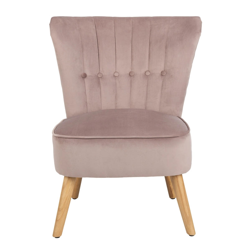 Fauteuil d'appoint du milieu du siècle, revêtement en velours, pieds en bois rétro, siège de salon