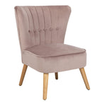 Fauteuil d'appoint du milieu du siècle, revêtement en velours, pieds en bois rétro, siège de salon
