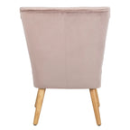 Fauteuil d'appoint du milieu du siècle, revêtement en velours, pieds en bois rétro, siège de salon