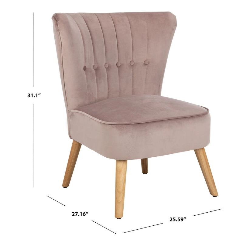 Fauteuil d'appoint du milieu du siècle, revêtement en velours, pieds en bois rétro, siège de salon